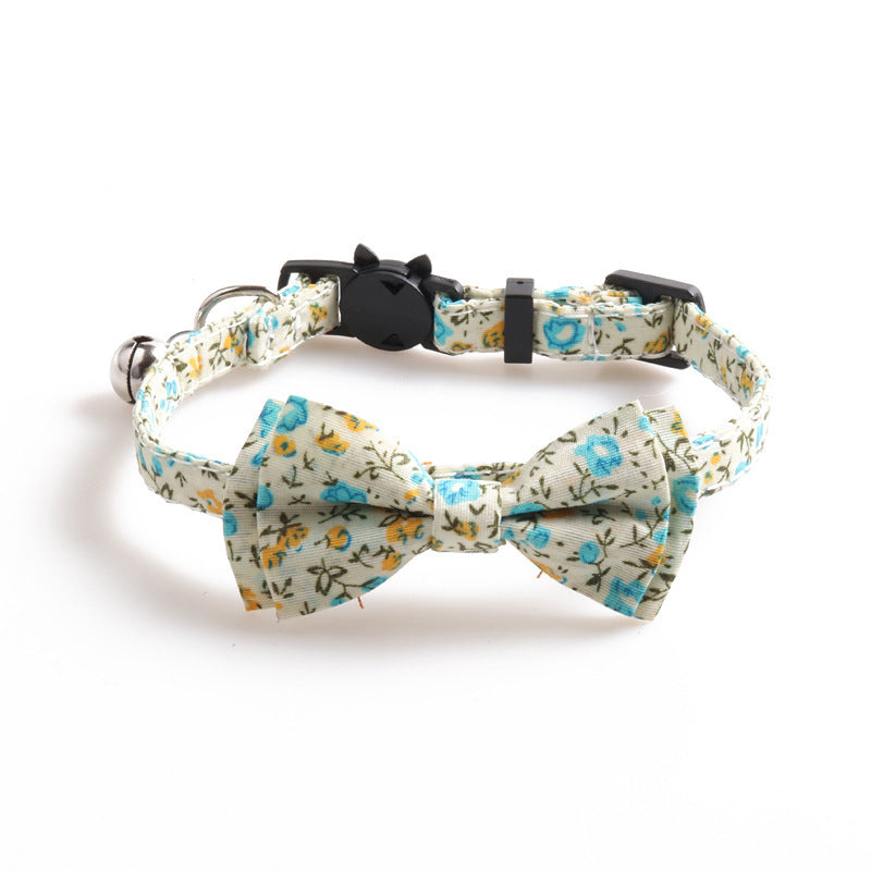 JMT-672074 Soft Cotton Fabric Cat Collar in Idyllic Design