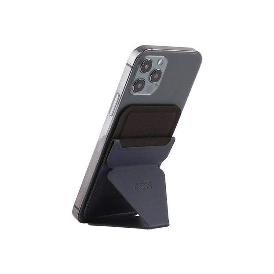 JMT-672266 Magnetic Mobile Phone Holder for iPhone 12 - Adjustable Lazy Bracket in Midnight Black, Business Gray, Oxford Blue, and Ocher Brown