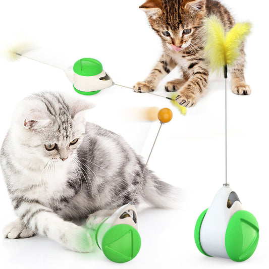 JMT-672394 Interactive Cat Teaser Tumbler Toy - Engaging Pet Supplies in Multiple Colors