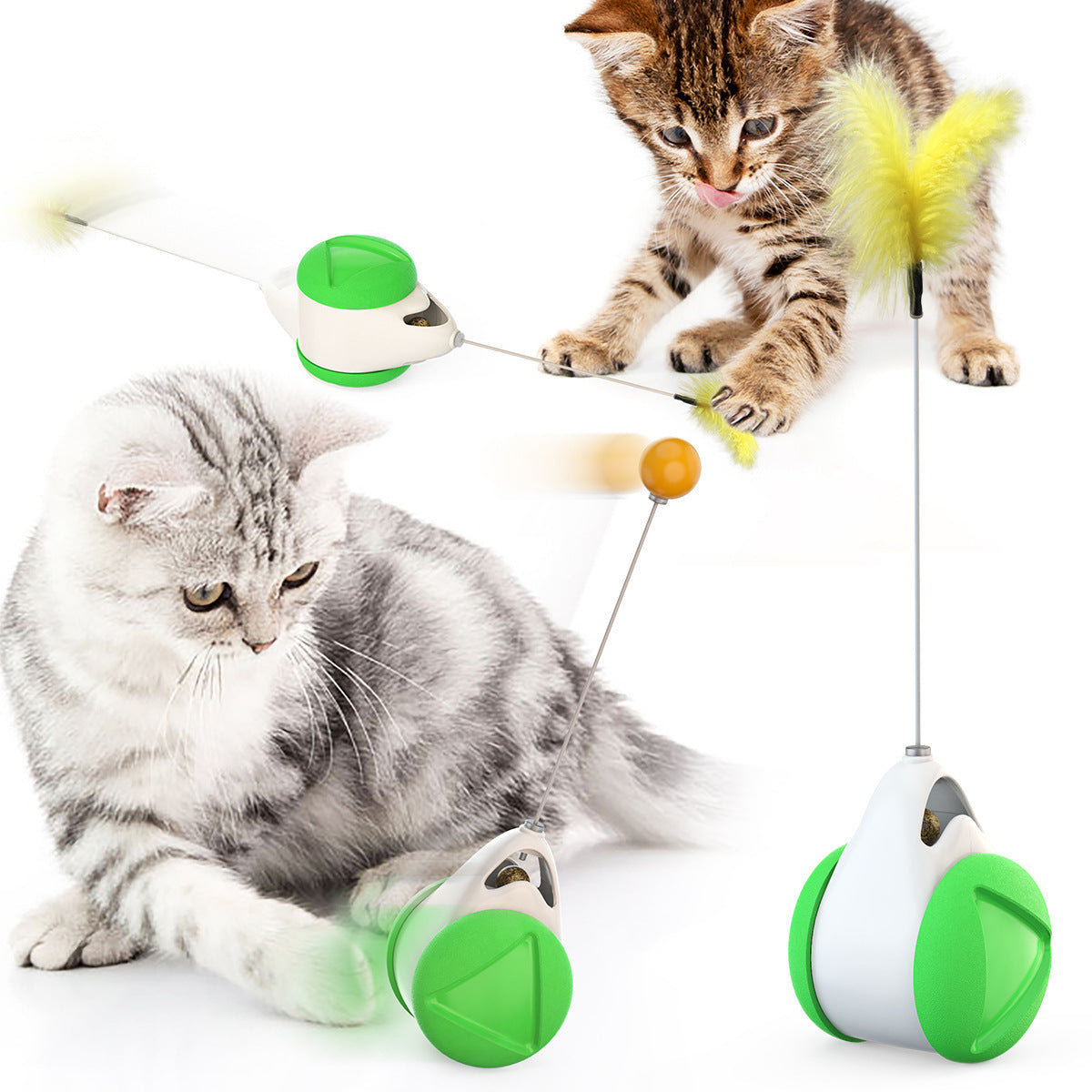 JMT-672394 Interactive Cat Teaser Tumbler Toy - Engaging Pet Supplies in Multiple Colors
