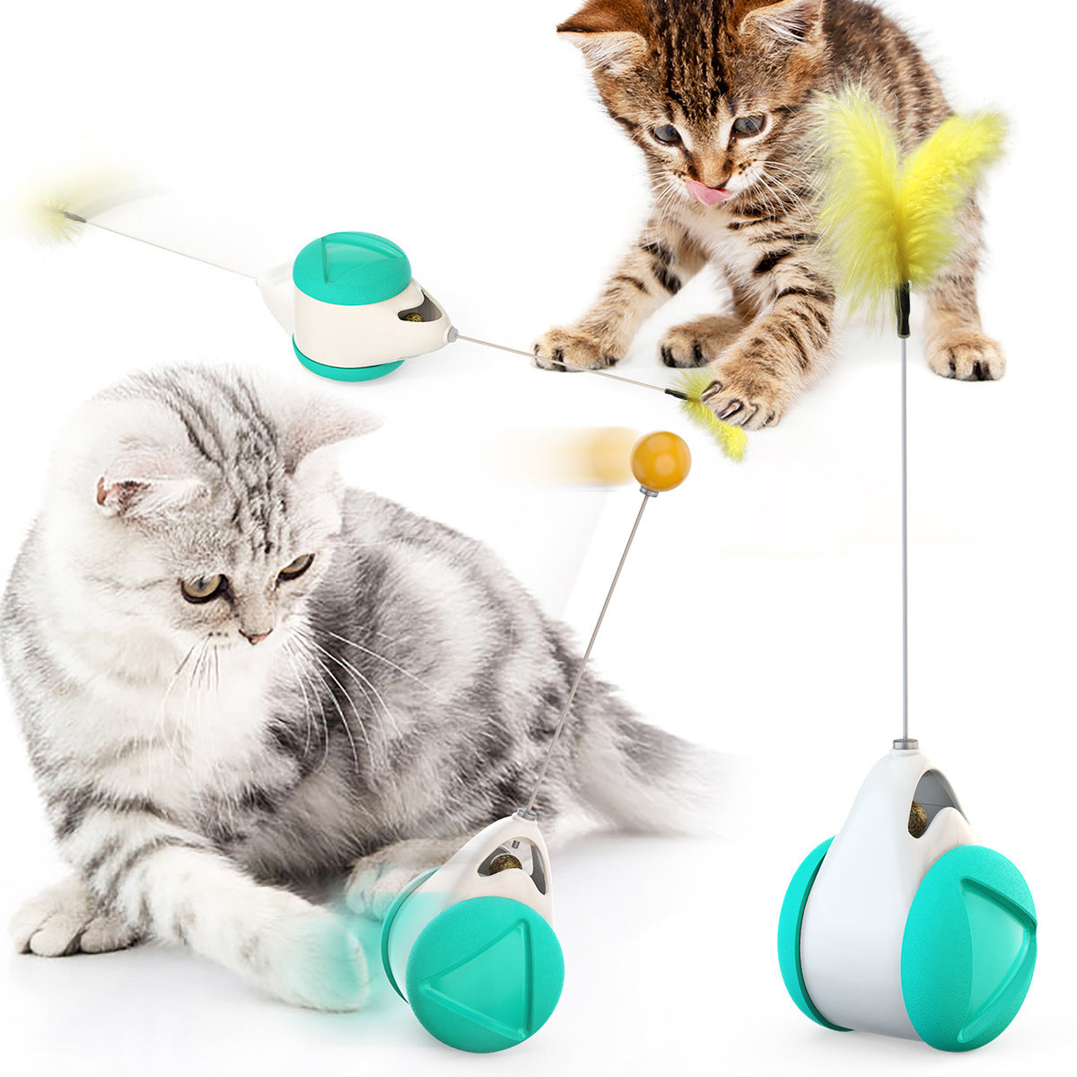 JMT-672394 Interactive Cat Teaser Tumbler Toy - Engaging Pet Supplies in Multiple Colors