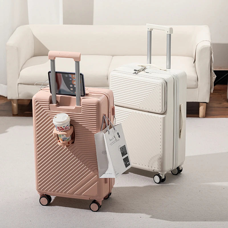 JMT-672458 Kids Ride-On Trolley Suitcase - Travel Luggage with Cabin Design for Children
