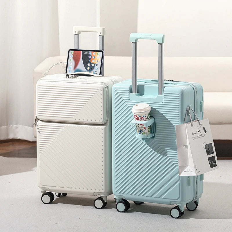 JMT-672458 Kids Ride-On Trolley Suitcase - Travel Luggage with Cabin Design for Children