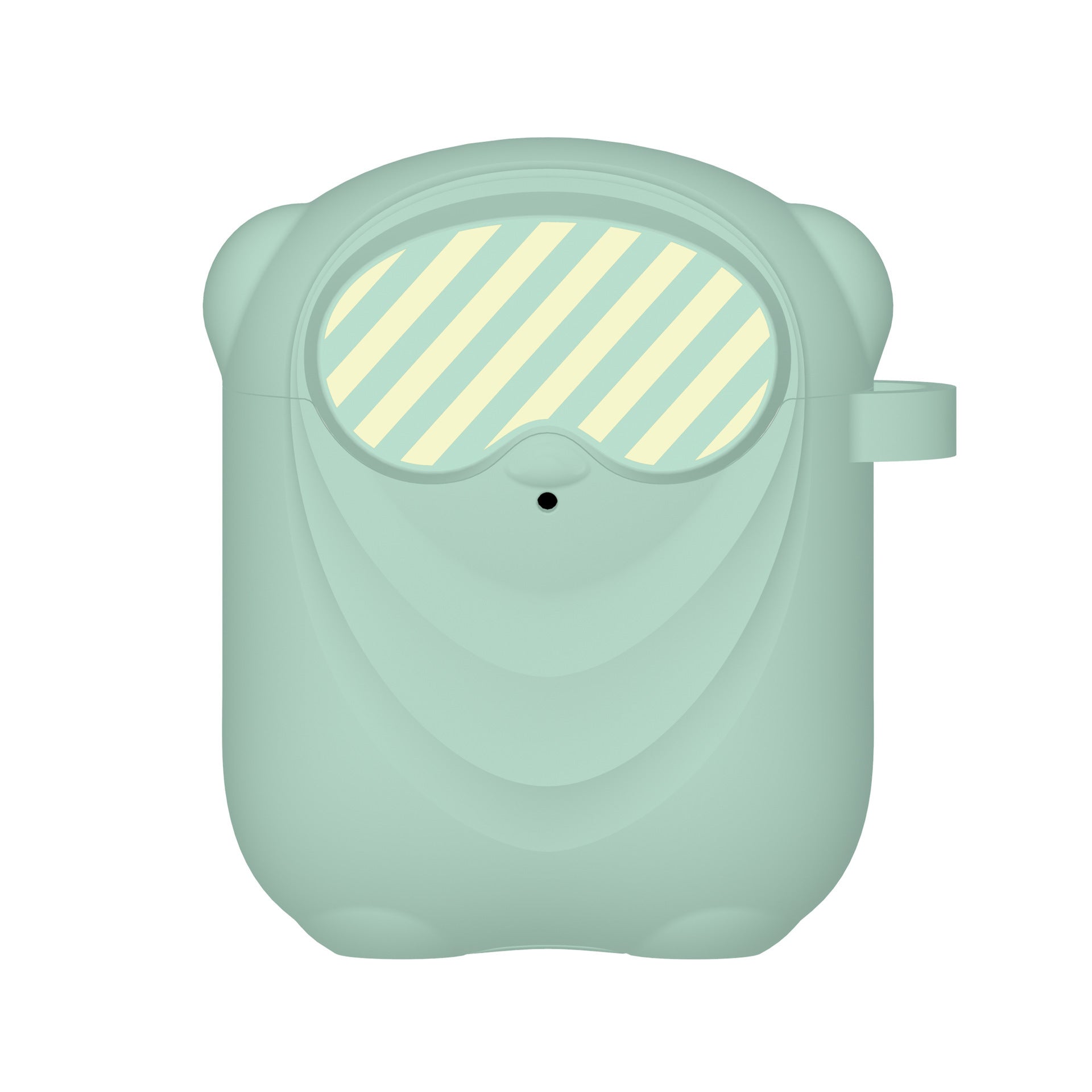 JMT-672586 Cartoon Silicone Protective Cover for AirPods - Wallet Style, Compatible with Bluetooth Headsets in Green, Pink, Blue, and Black