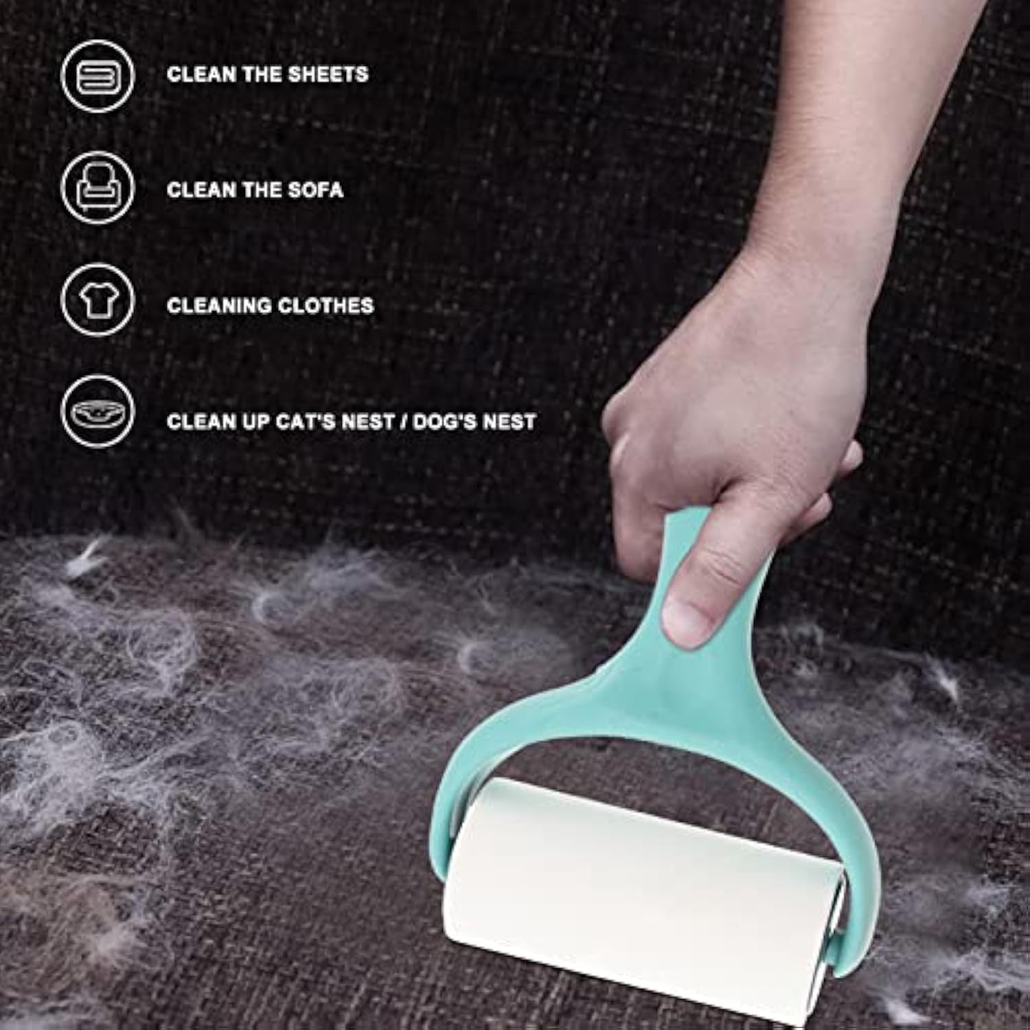JMT-672650 Refillable Lint Roller and Fuzz Remover for Effective Pet Hair and Lint Removal on Clothes and Furniture