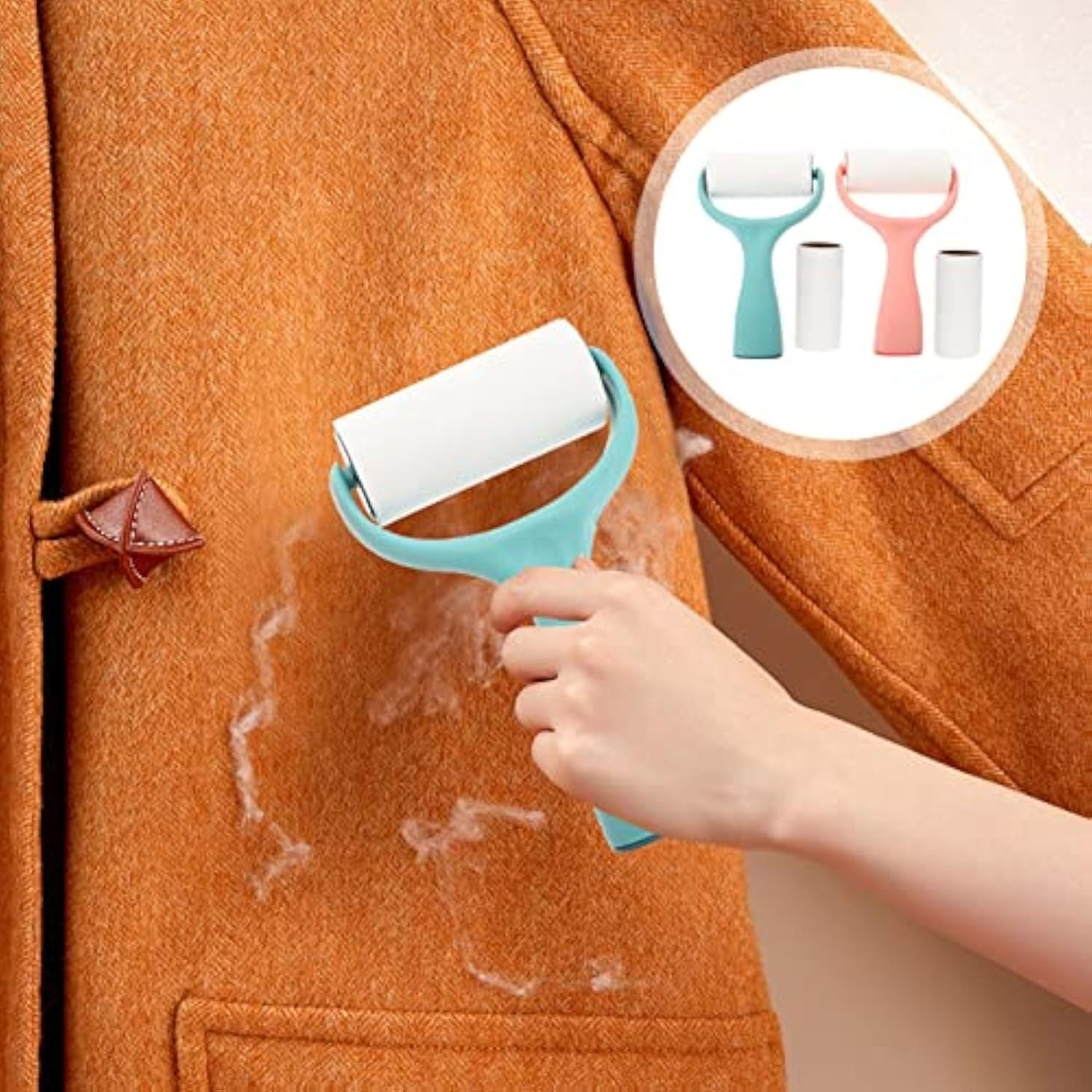JMT-672650 Refillable Lint Roller and Fuzz Remover for Effective Pet Hair and Lint Removal on Clothes and Furniture
