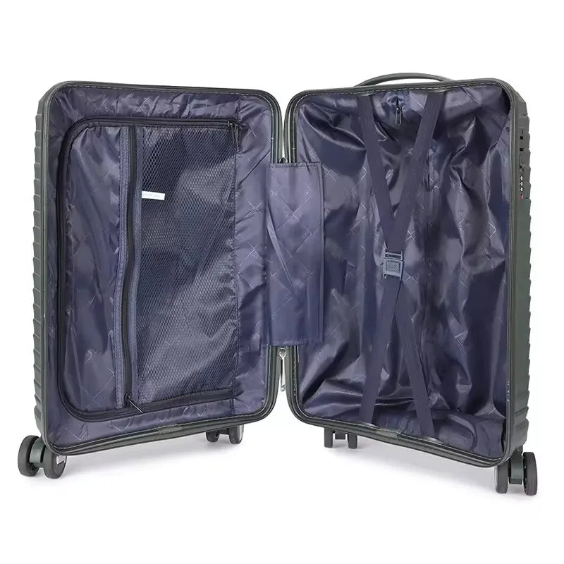 JMT-673290 Custom Colour Designer 3-Piece Trolley Luggage Set - Carry-On Suitcase 20, 24, 28 Inch PP Material