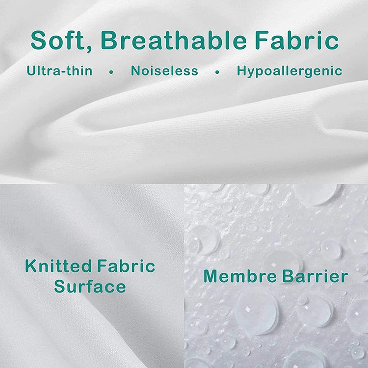 JMT-673482 Breathable Waterproof Mattress Protector with Bedbug Defense - 100% Polyester Knitted Design