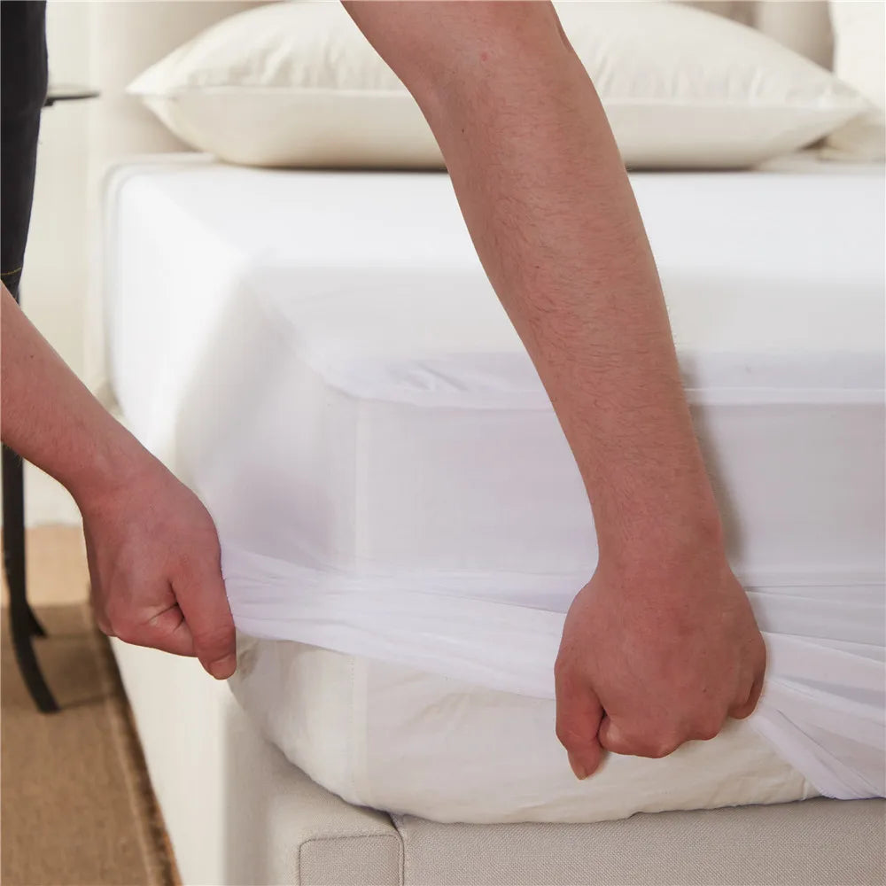 JMT-673482 Breathable Waterproof Mattress Protector with Bedbug Defense - 100% Polyester Knitted Design