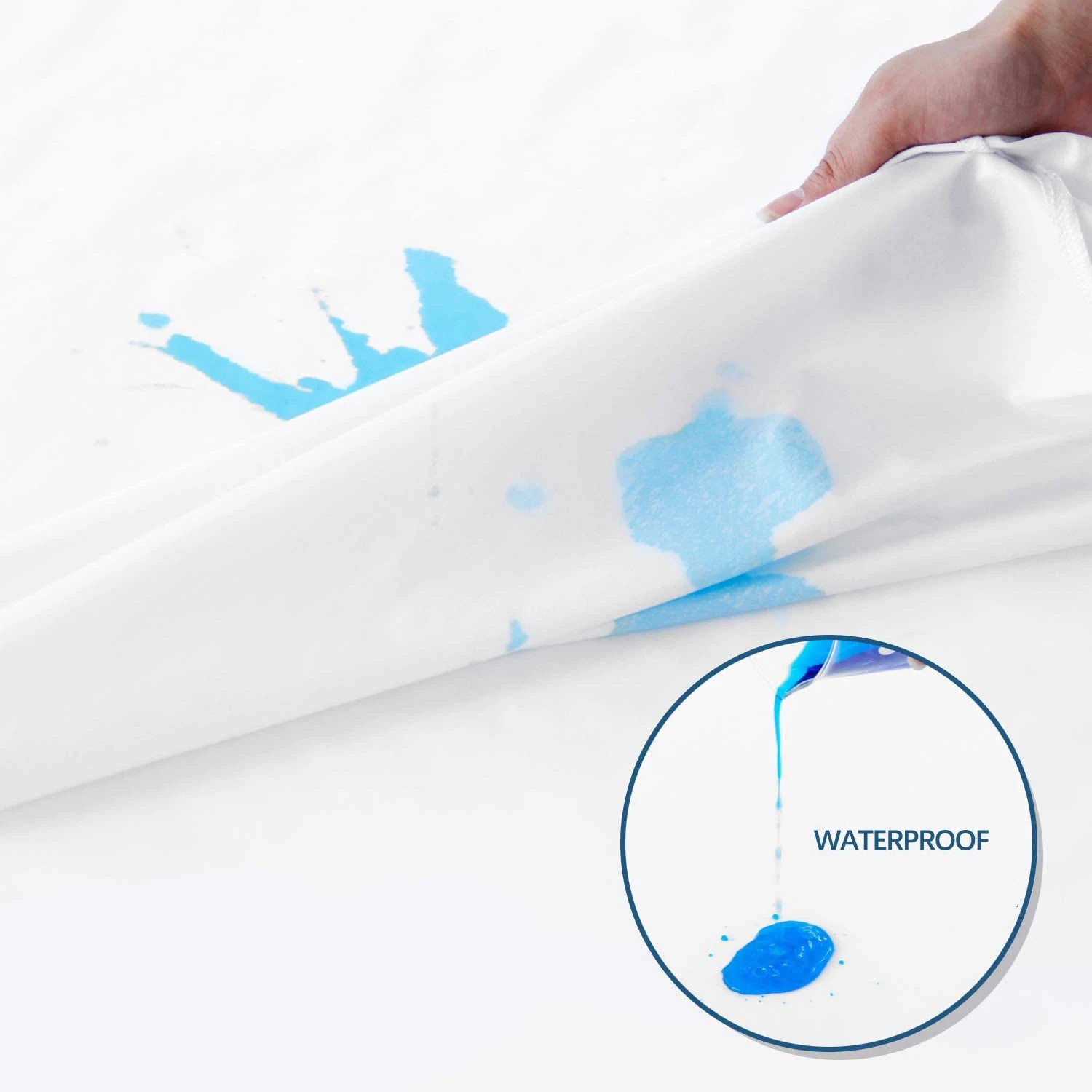 JMT-673482 Breathable Waterproof Mattress Protector with Bedbug Defense - 100% Polyester Knitted Design