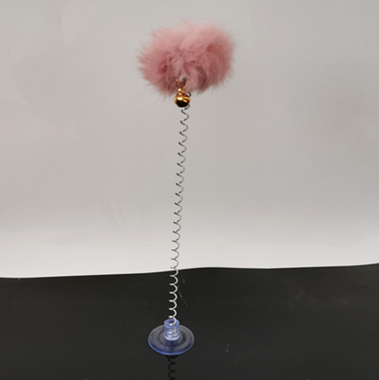 JMT-673546 Plush Bite Toy Cat Ball - Soft Sucker Spring Design, 23CM in Multiple Colors