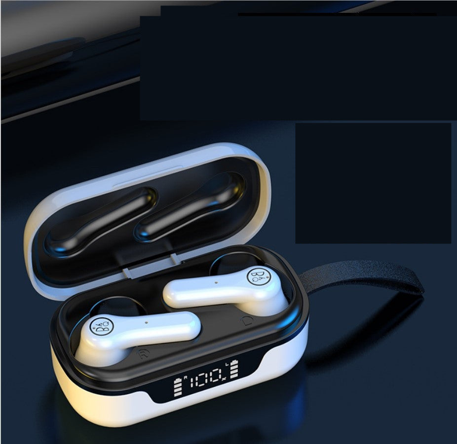 JMT-673546 Wireless Bluetooth Headset with Battery Display and Voice Control Functions - Dual Ear, Stereo Sound