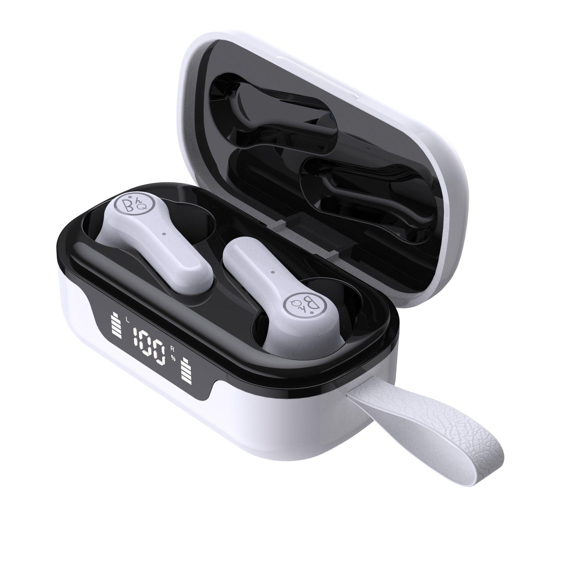 JMT-673546 Wireless Bluetooth Headset with Battery Display and Voice Control Functions - Dual Ear, Stereo Sound