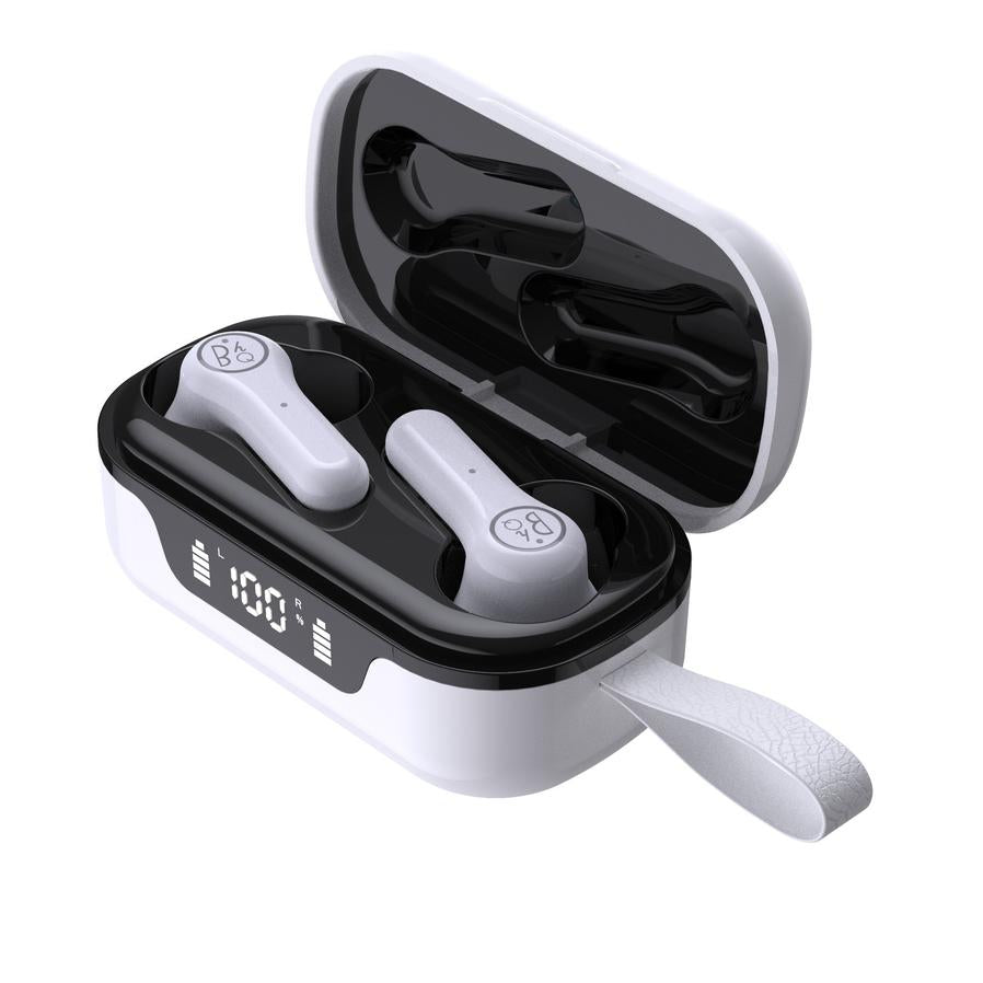 JMT-673546 Wireless Bluetooth Headset with Battery Display and Voice Control Functions - Dual Ear, Stereo Sound