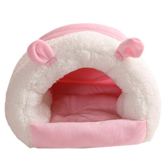 JMT-673866 Cozy All-Season Closed Cat Nest with Washable Winter Mat for Kittens
