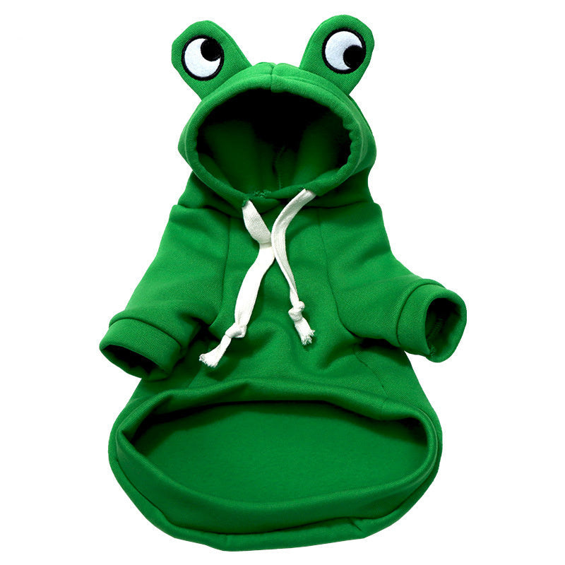 JMT-674186 Frog Costume Hoodie for Small Dogs and Cats - Cozy Sweatshirt for Halloween and Autumn Wear