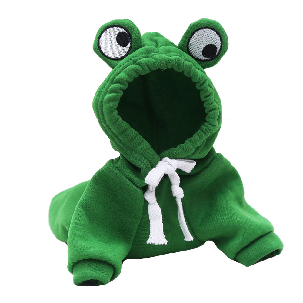 JMT-674186 Frog Costume Hoodie for Small Dogs and Cats - Cozy Sweatshirt for Halloween and Autumn Wear