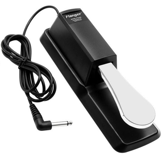 JMT-674186 Universal Electronic Piano Sustain Pedal with 1.7m Cable, 6.5mm Interface, Metal and ABS Construction