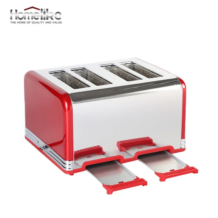 JMT-674378 4-Slice Stainless Steel Toaster 220V 1625W with Adjustable Settings and High-Lift Function