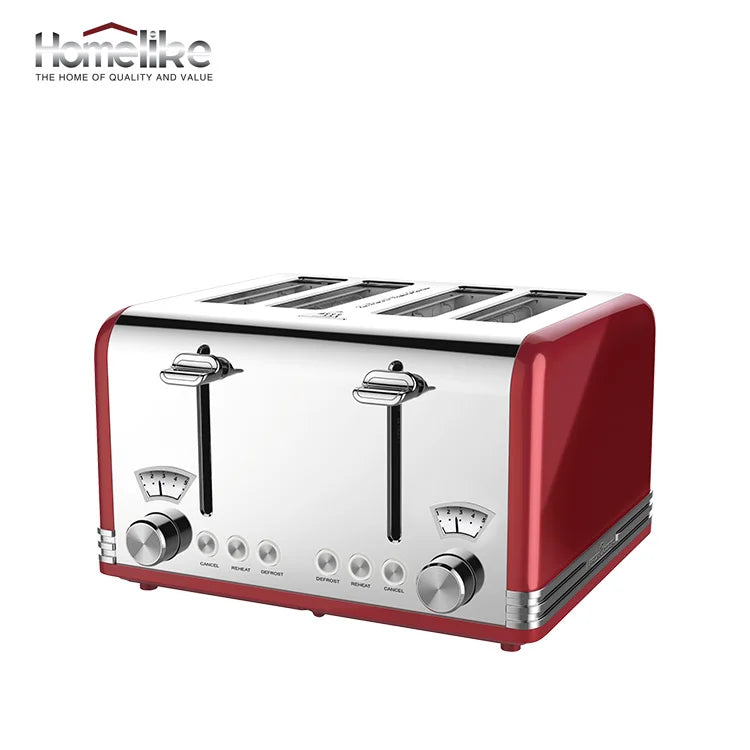 JMT-674378 4-Slice Stainless Steel Toaster 220V 1625W with Adjustable Settings and High-Lift Function