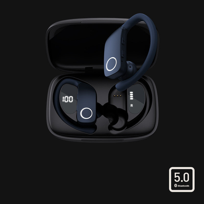 JMT-674378 Bluetooth Semi-In-Ear Noise Reduction Headset with Digital Display and Voice Control