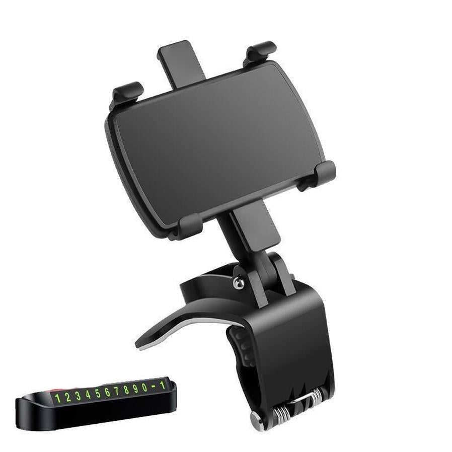 JMT-674570 Multifunctional Snap-In Car Dashboard Phone Holder with Magnetic Number Plate Support