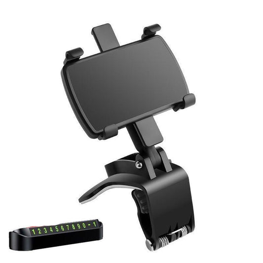 JMT-674570 Multifunctional Snap-In Car Dashboard Phone Holder with Magnetic Number Plate Support