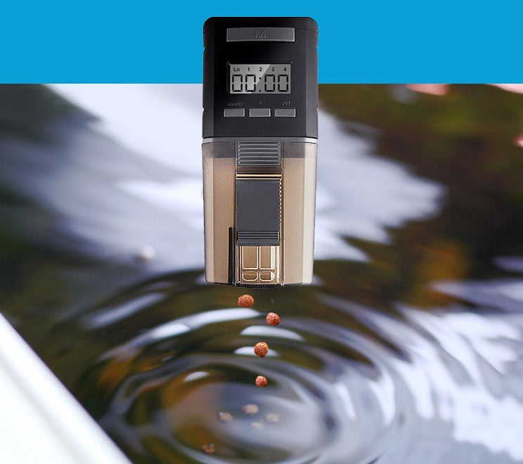 JMT-674890 Automatic Fish Tank Feeder with Timer and Adjustable Capacity for Goldfish and Koi
