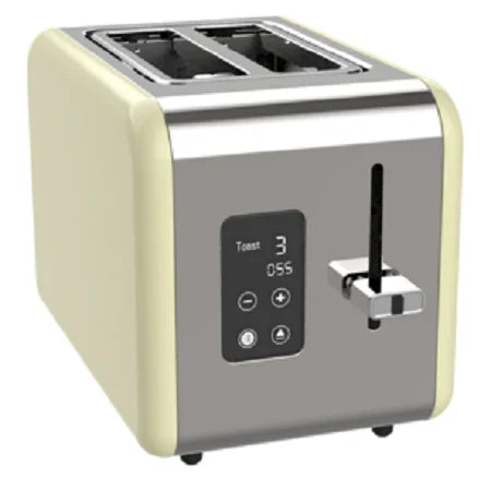 JMT-675530 Compact Stainless Steel 2-Slice Toaster in Brushed Finish