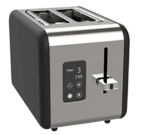 JMT-675530 Compact Stainless Steel 2-Slice Toaster in Brushed Finish