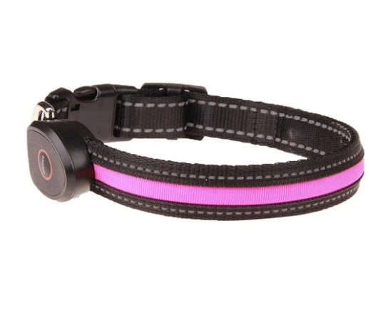 JMT-675530 Luminous Dog Collar with Adjustable Sizes (S: 28CM-40CM, M: 33CM-50CM, L: 38CM-60CM)