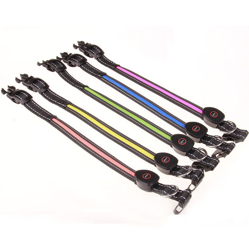 JMT-675530 Luminous Dog Collar with Adjustable Sizes (S: 28CM-40CM, M: 33CM-50CM, L: 38CM-60CM)