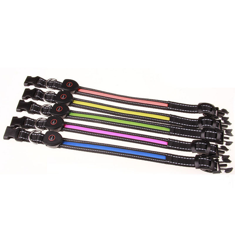 JMT-675530 Luminous Dog Collar with Adjustable Sizes (S: 28CM-40CM, M: 33CM-50CM, L: 38CM-60CM)