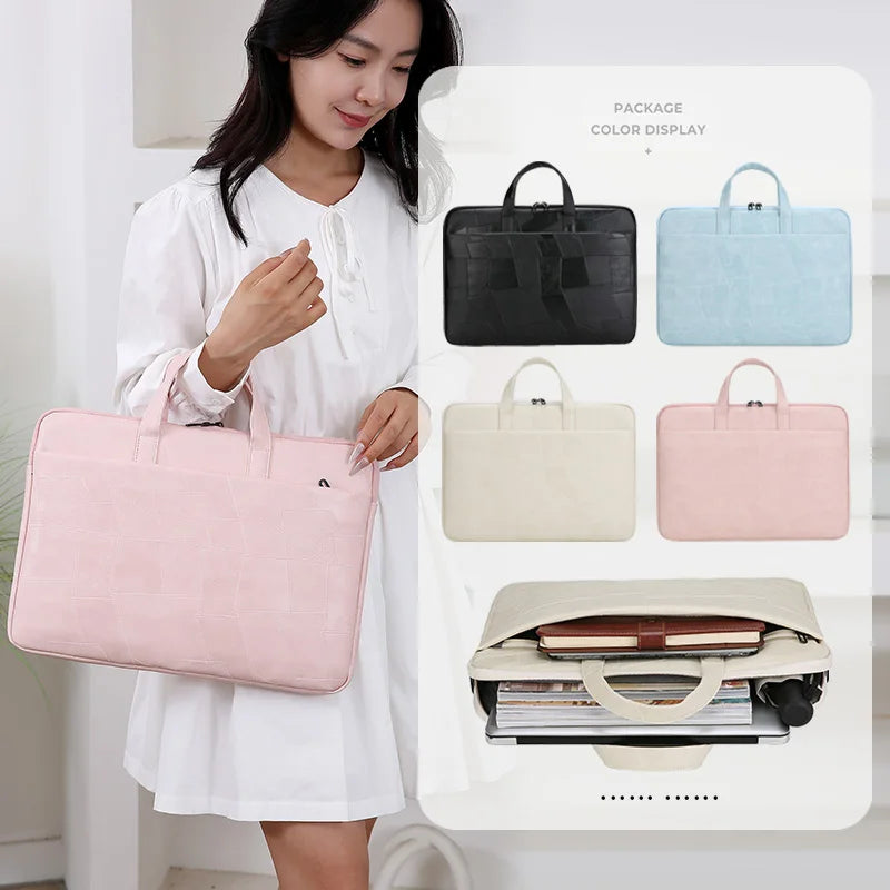 JMT-675530 Stylish Waterproof PU Business Briefcase Bag, 14 or 15 Inch, Anti-Friction Design