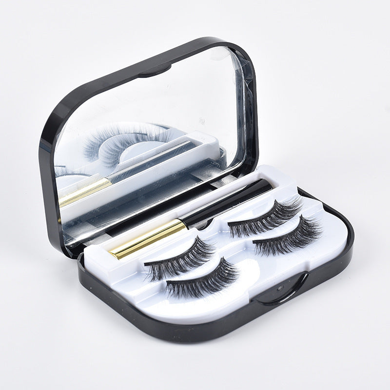 JMT-675978 Magnetic Eyeliner and Eyelashes Gift Set - 2 Pairs of Man-Made Fiber Lashes