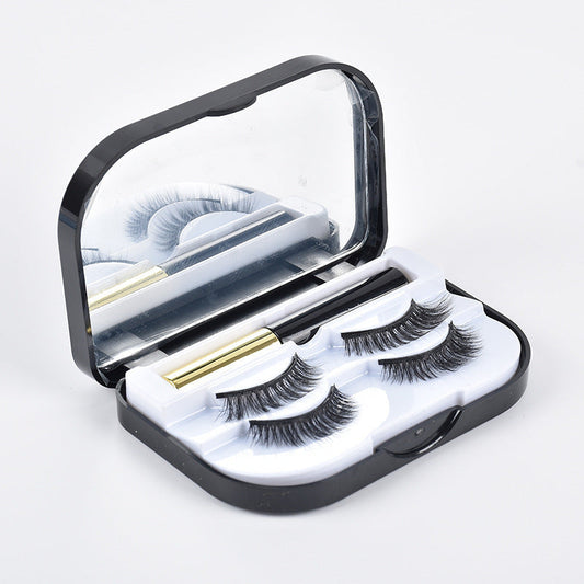 JMT-675978 Magnetic Eyeliner and Eyelashes Gift Set - 2 Pairs of Man-Made Fiber Lashes
