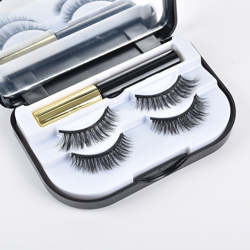 JMT-675978 Magnetic Eyeliner and Eyelashes Gift Set - 2 Pairs of Man-Made Fiber Lashes