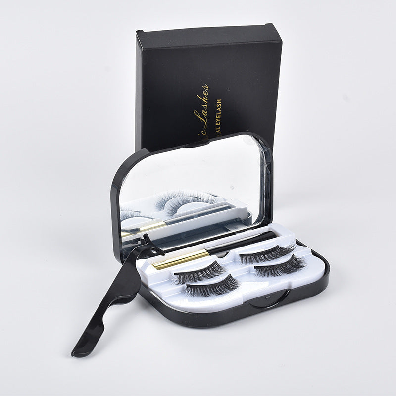 JMT-675978 Magnetic Eyeliner and Eyelashes Gift Set - 2 Pairs of Man-Made Fiber Lashes