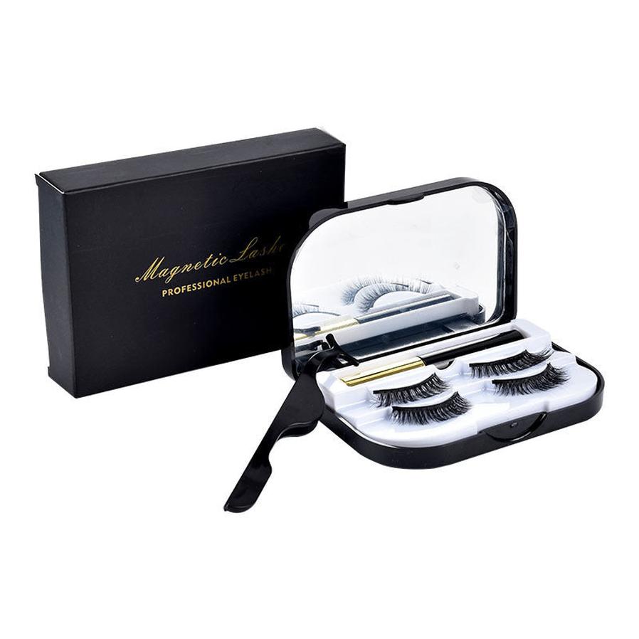 JMT-675978 Magnetic Eyeliner and Eyelashes Gift Set - 2 Pairs of Man-Made Fiber Lashes