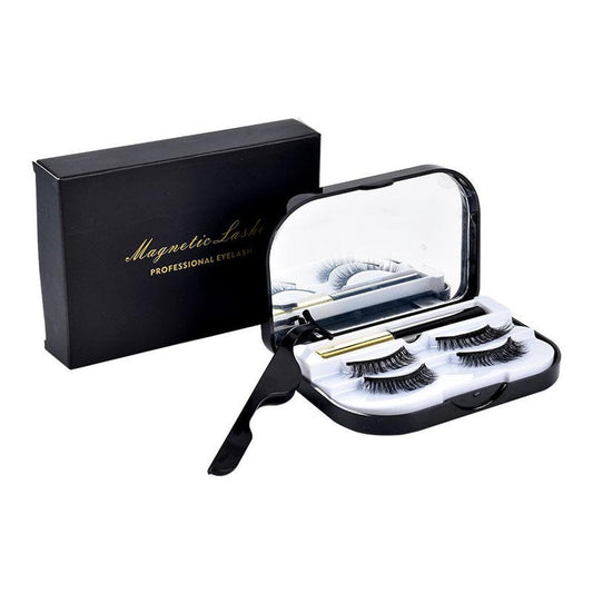 JMT-675978 Magnetic Eyeliner and Eyelashes Gift Set - 2 Pairs of Man-Made Fiber Lashes
