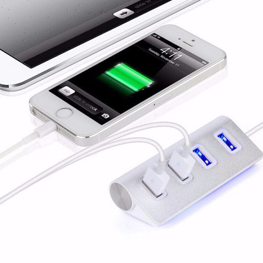 JMT-675978 USB-C to 4-Port USB 2.0 Hub for MacBook and Compatible Devices, Aluminum Alloy Design