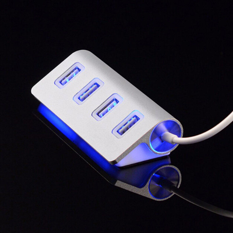 JMT-675978 USB-C to 4-Port USB 2.0 Hub for MacBook and Compatible Devices, Aluminum Alloy Design