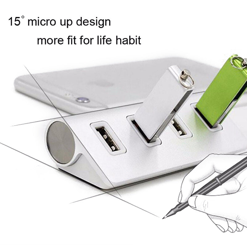 JMT-675978 USB-C to 4-Port USB 2.0 Hub for MacBook and Compatible Devices, Aluminum Alloy Design