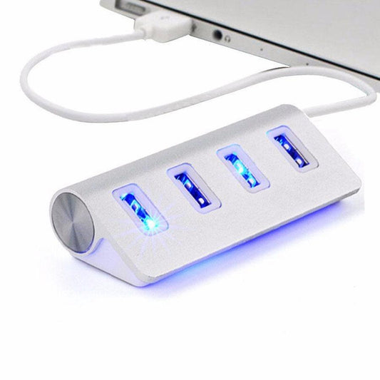JMT-675978 USB-C to 4-Port USB 2.0 Hub for MacBook and Compatible Devices, Aluminum Alloy Design
