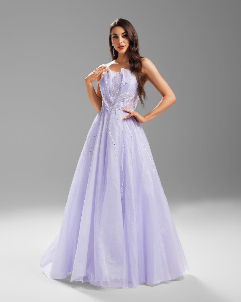JMT-676106 Elegant Purple Evening Dress for Women - Style SH0068