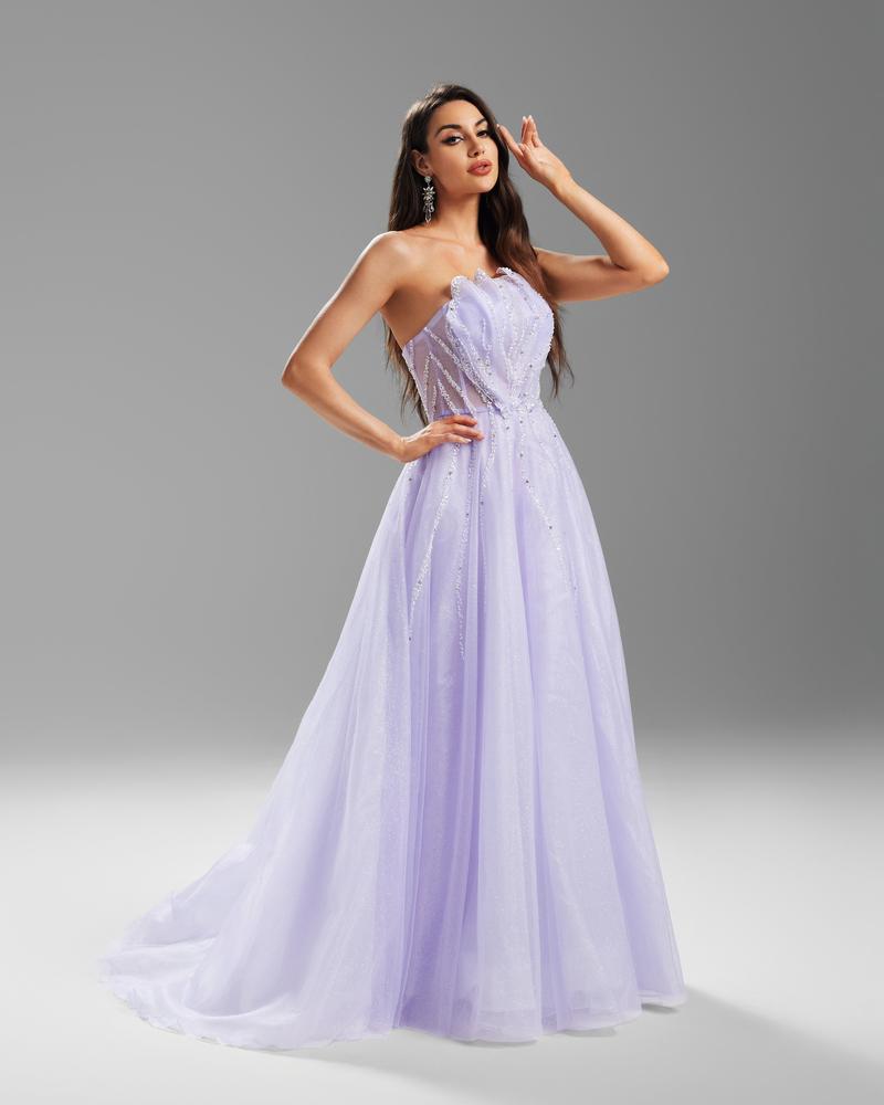 JMT-676106 Elegant Purple Evening Dress for Women - Style SH0068