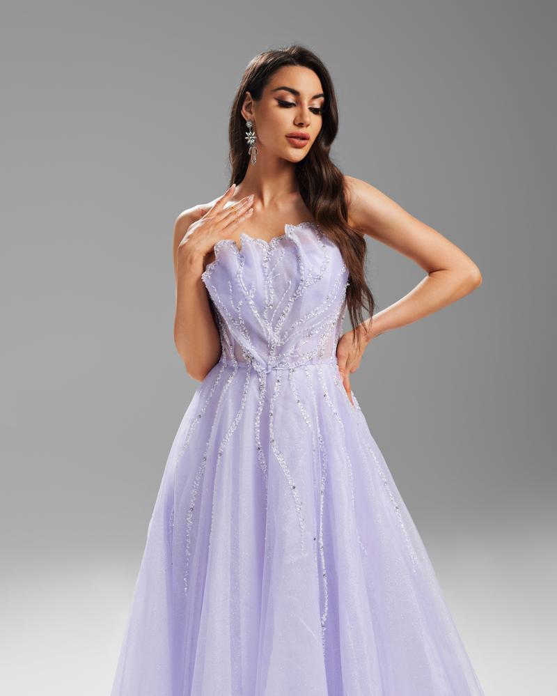 JMT-676106 Elegant Purple Evening Dress for Women - Style SH0068