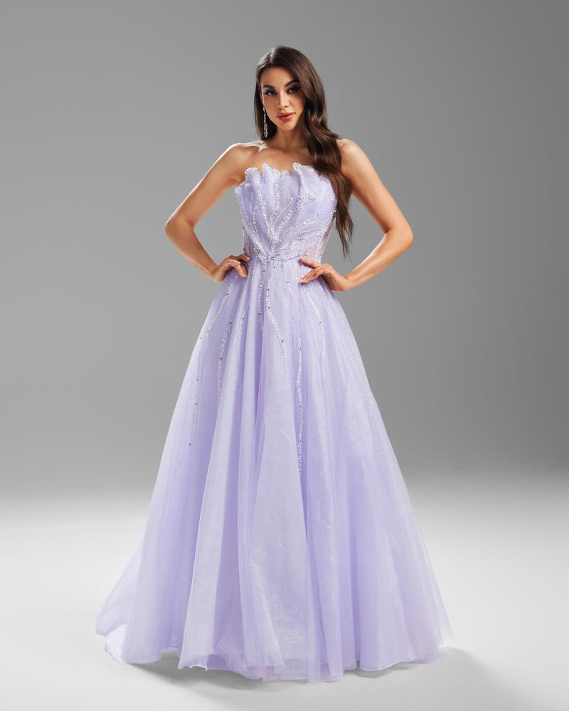 JMT-676106 Elegant Purple Evening Dress for Women - Style SH0068