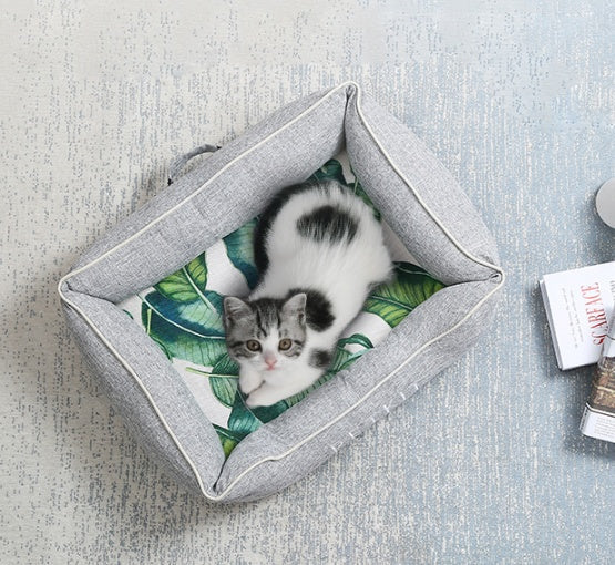 JMT-676170 Reversible Memory Foam Pet Bed with Cooling and Heating Sides for Dogs and Cats