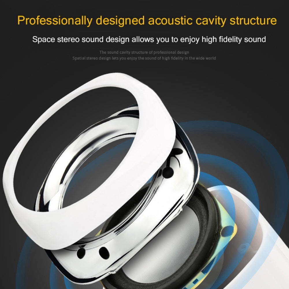 JMT-676362 Compact Mini Desktop Speakers with Bass and Stereo Sound, Adjustable Volume, 3.5mm Plug, ABS Material